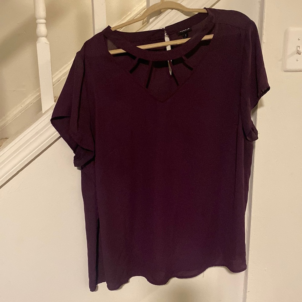 Torrid Purple Cages Blouse 3X